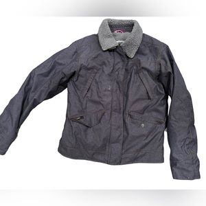 Volcom fleece lined chambray jacket women size S